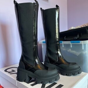 Ganni Chelsea Cleated High Boots Size 37